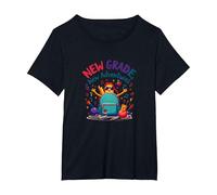 Première journée de troisième année Filles Nouvelles Aventures T-Shirt, Femme Grandes Tailles, Noir, 3X