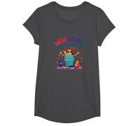 Première journée de troisième année Filles Nouvelles Aventures T-Shirt, Fille, Chiné Foncé, S