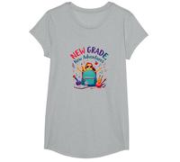 Première journée de troisième année Filles Nouvelles Aventures T-Shirt, Fille, Gris Chiné, XS