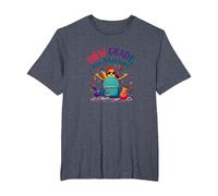 Première journée de troisième année Filles Nouvelles Aventures T-Shirt, Homme Grandes Tailles, Bleu Chiné, 3X Tall
