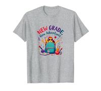 Première journée de troisième année Filles Nouvelles Aventures T-Shirt, Homme, Gris Chiné, S