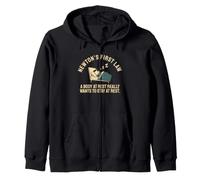 Première Loi de Newton Inertie Physique Science Humour Sweat à Capuche
