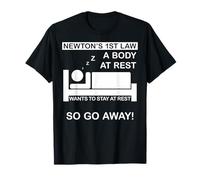 Première loi de Newton | Prioriser le sommeil | Drôle Nerdy Physics T-Shirt