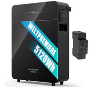 Premiere MARSTEK VENUS-E 3.0 Vesion Centrale électrique de balcon, 5,12 kW, mémoire 0 % VAT+CT002, compteur intelligent, système de stockage d'énergie couplé AC, mémoire solaire tout-en-un, puissance