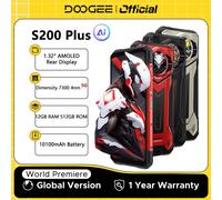 Première mondiale DOOGEE S200 Plus 5G AI téléphone robuste dimension 7300 1.32 "écran arrière 12 + 512GB 6.72 ''10100mAh batterie Smartphone 16GB 512GB Gold