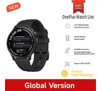Première mondiale OnePlus Watch Lite Smart Watch Version mondiale jusqu'à 10 jours d'autonomie de la batterie GPS double bande Écran AMOLED 1,46'' black steel