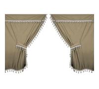 Set De Rideau Premiere En Microfibre Beige 9 Pcs 98635