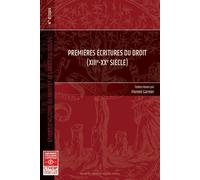 Premières écritures du droit (XIIIe-XXe siècle) - Florent Garnier - P.universite Toulouse 1 Capitole - broché - Etude