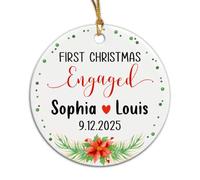 Premiers Fiancés Ornement Suspendu Créatif Décoration De Noël A Suspendre Céramique Pendentif De Noël pour Mariage Festival Salon