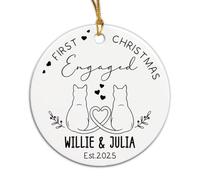 Premiers Fiancés Ornement Suspendu Mignon Décoration De Noël A Suspendre avec Ficelle Pendentif De Noël pour Salon Jardin Fête