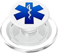 Premiers intervenants paramédicaux EMT EMS Star of Life Blue PopSockets PopGrip pour MagSafe