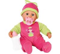 Bayer Design 93806AA Poupée Interactive, Poupon parlante, avec Sons de bébé, biberon, tétine, 38 cm