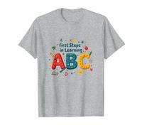 Premiers Pas dans l'apprentissage ABC T-Shirt, Homme, Gris Chiné, S