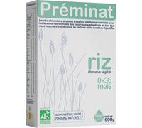 Préminat Riz Alternative Végétale Bébés 0-36 Mois 600g