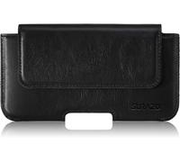 Premium 100% Cuir Véritable Étui Ceinture Pour Apple Iphone 15 Pro Max - Étui De Protection Horizontal [Étui De Téléphone Portable En Cuir] Ceinture Poche Case Case Cover (Noir)