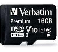 Premium 16GB MicroSDHC Memory Card with Adapter for Full HD Video Capture - Water & Shock Resistant - SD Memory Card for Camera Smartphone Tablet