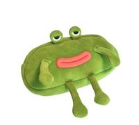Premium 3D Plush Frog Organizational Pouch - High-Capacity Novelty Stationery Case, Features Reinforced Snag-Free Zipper Technology For Smooth Reliable Access | Double-Stitched Seam Architecture