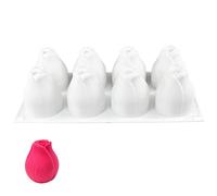 Premium 8 Moules en silicone en forme de fleur pour la cuisson des mousses, du savon, ustensile de cuisine multi-usages, moules en silicone