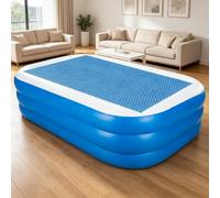 Premium Bâche à Bulles 1.1 x 2.5 m Rectangulaire Bâche de Protection Solaire Découpe Individuelle pour Piscines, Bleu