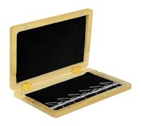 Premium Basson Spring Plate Wall Mount Case Support de 6 Assiettes en Bois de Rangement Protection Protection Doublure Souple Noix Noir Reedes Case