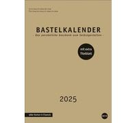 Premium-Bastelkalender gold A4 2025: Blanko-Kalender zum Basteln und Bemalen mit extra Titelblatt für eine persönliche Gestaltung. Foto- und Bastelkalender 2025.