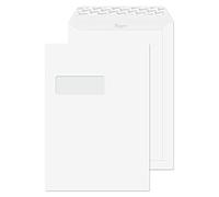 Premium Business C4 324 x 229 mm poche Enveloppe Patte autocollante et fenêtre - Parent Ice White Wove