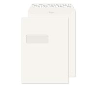 Premium Business C4 324 x 229 mm poche Enveloppe Patte autocollante et fenêtre - Parent Oyster Wove