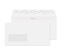 Premium Business DL 110 x 220 mm avec patte autocollante et fenêtre enveloppe - Parent Lot de 50 Brilliant White Wove