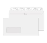 Premium Business DL 110 x 220 mm avec patte autocollante et fenêtre enveloppe - Parent Pack of 25 Diamond White Laid