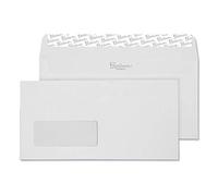 Premium Business DL 110 x 220 mm avec patte autocollante et fenêtre enveloppe - Parent Pack of 25 High White Wove
