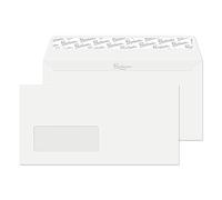 Premium Business DL 110 x 220 mm avec patte autocollante et fenêtre enveloppe - Parent Pack of 500 High White Wove