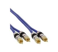 InLine Câble audio RCA 89750P 2x RCA mâle/mâle contacts dorés 0,5 m
