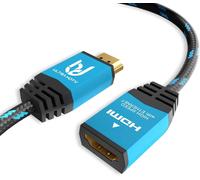 Premium Câble de Rallonge HDMI 3m,HDMI 2.0b,UHD à 60 Hz (sans ratés),HDR,3D,Arc,l`Extension