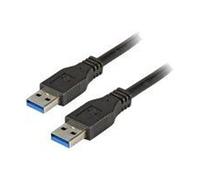 EFB Elektronik Câble USB 3.0 A/A 1.8m - USB 3.2 Gen 1 (3.1 Gen 1) - Mâle/Mâle - 5Gbit/s - Noir - Blindé Magnétique