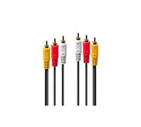 Premium - Câble vidéo/audio - vidéo / audio composite - phono RCA x 3 mâle pour phono RCA x 3 mâle - 2 m - blindé - noir