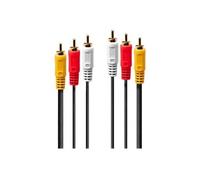 Premium - Câble vidéo/audio - vidéo / audio composite - RCA mâle pour RCA mâle - 20 m - blindé - noir - moulé