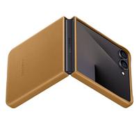 Original Coque KindSuit en Cuir Végan pour Samsung Galaxy Z Flip 7 - Camel