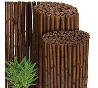 Premium Canisse Brise Vue Bambou 100x250 cm B23 Brun - Tiges de Bambou Haute Qualité Ø 2-3 cm, Clôture résistante aux Intempéries Intérieur & Extérieur Protection Visuelle Balcon