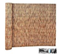 Premium Canisse Brise Vue en Roseau Nature, Tissé À La Main Cloture Canisse Bambou 50cm 80cm 90cm 120 180cm Hoch, Clôtures Décoratives, pour Jardin, Galerie, Bordure De Piscine(Brown Color)