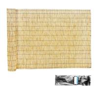Premium Canisse Brise Vue en Roseau Nature, Tissé À La Main Cloture Canisse Bambou 50cm 80cm 90cm 120 180cm Hoch, Clôtures Décoratives, pour Jardin, Galerie, Bordure De Piscine(Natural Black Line)