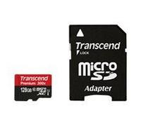 Transcend Carte mémoire microSDXC Premium 128 Go UHS Class 1/Class10 300x avec adaptateur SD