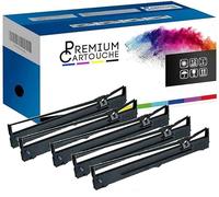 PREMIUM CARTOUCHE 5 Cassettes à Rubans Compatible 43821103 Noir pour 5 Ruban Compatible 43821103 Noir pour ML 5100 Series, ML 5100F, ML 5100FB, ML 510