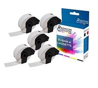 PREMIUM CARTOUCHE 5 Rouleau DK11203 étiquette de Dossier Compatible pour Brother 17x87 mm Lot de 300 Étiquettes Noir sur Fond Blanc