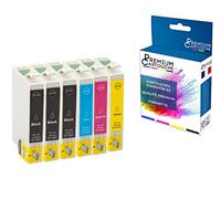 PREMIUM CARTOUCHE - 6 Cartouche Compatible pour EPSON T0715XL T0715 XL Noir (x3) + Cyan + Magenta + Jaune (Guépard) pour Epson Stylus D 120 Stylus DX