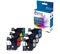 PREMIUM CARTOUCHE 6 Rubans compatibles 45010 45013 45016 45017 45018 45019 12mm * 7m Multi-couleurs pour Dymo LabelManager