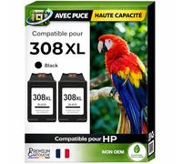 PREMIUM CARTOUCHE Pack de 2 Cartouches Compatible pour HP 308XL Noir