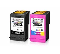 PREMIUM CARTOUCHE Pack de 2 Cartouches Compatible pour HP 308XL Noir & Couleur