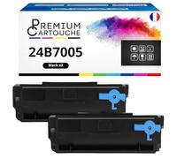 PREMIUM CARTOUCHE Pack de 2 Toners Compatible pour Lexmark 24B7005 Noir 18000 Pages