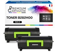 PREMIUM CARTOUCHE Pack de 2 Toners Compatible pour Lexmark B282H00 Noir 15000 Pages