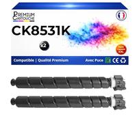 PREMIUM CARTOUCHE Pack de 2 Toners Compatible pour Triumph-Adler CK8531K 1T02XD0UT0 Noir 30000 Pages